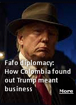 It took about nine hours for Colombia to cave in to Donald Trump's tariff threats over migrant deportations. The South Americans had turned back two military deportation flights but changed course when faced with up to 50 per cent duty on their exports. Trump defined his approach as Fafo - which stands for ''f*** around, find out'' - in a post on his social media site featuring an image of Trump wearing a fedora and a pinstripe suit, looking like a 1920s gangster.